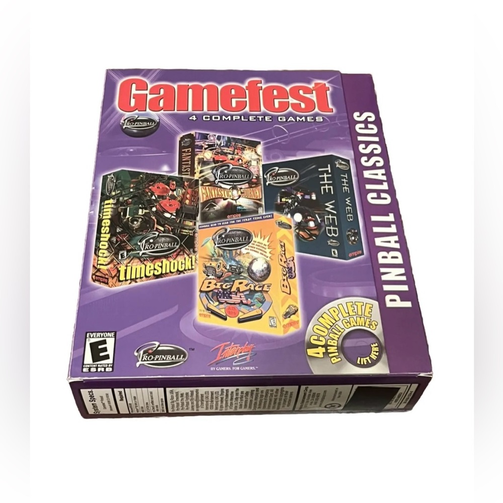 Gamefest - Pinball Classics - 4 Complete Games / PC Cd-rom Game - Vintage